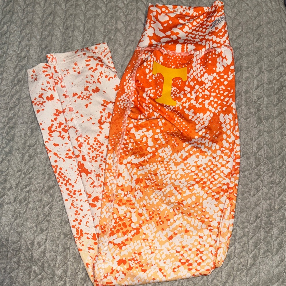 Orange and White Patterned Leggings
